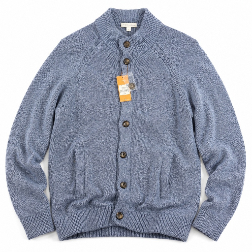 Denver Hayes Button Front Cardigan Sweater Heather Gray Men's Medium NWT